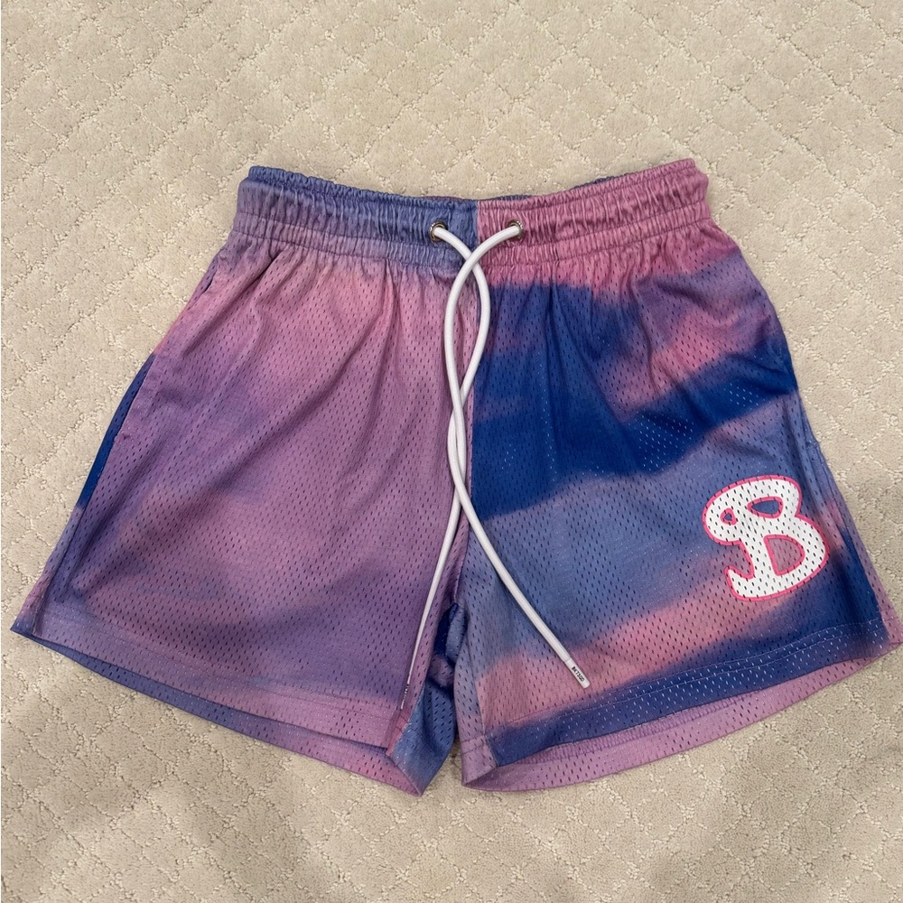 Bucketsquad Tie-Dye Mesh Shorts with Logo